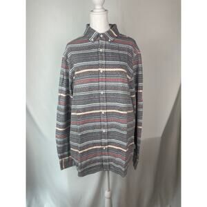 Americanino Classic Fit Sz L Plaid Algodon Button Down Long Sleeve Shirt